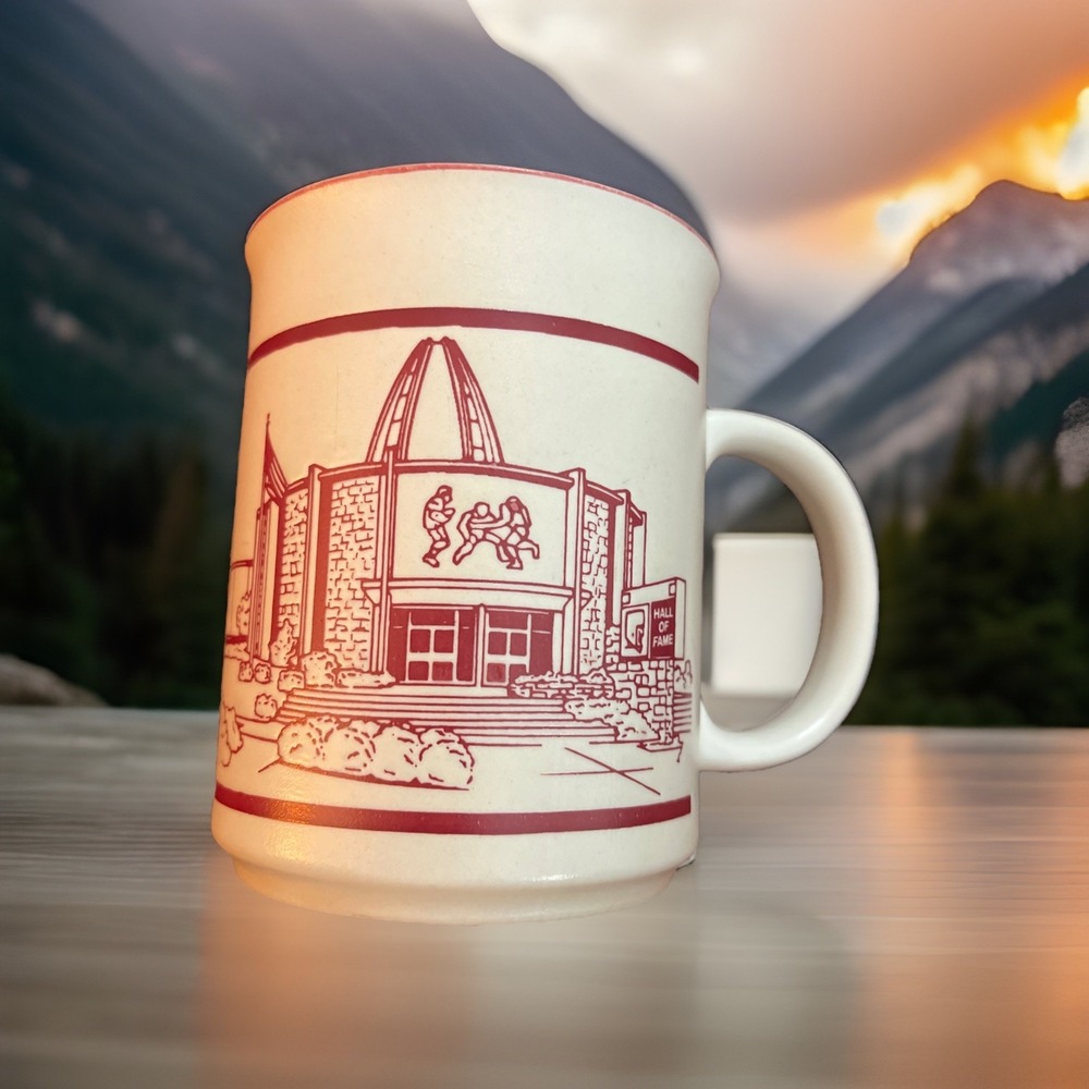 Pro Football Hall Of‎ Fame Coffee Mug Canton, Ohio READ There Is A Chip SEE PIC